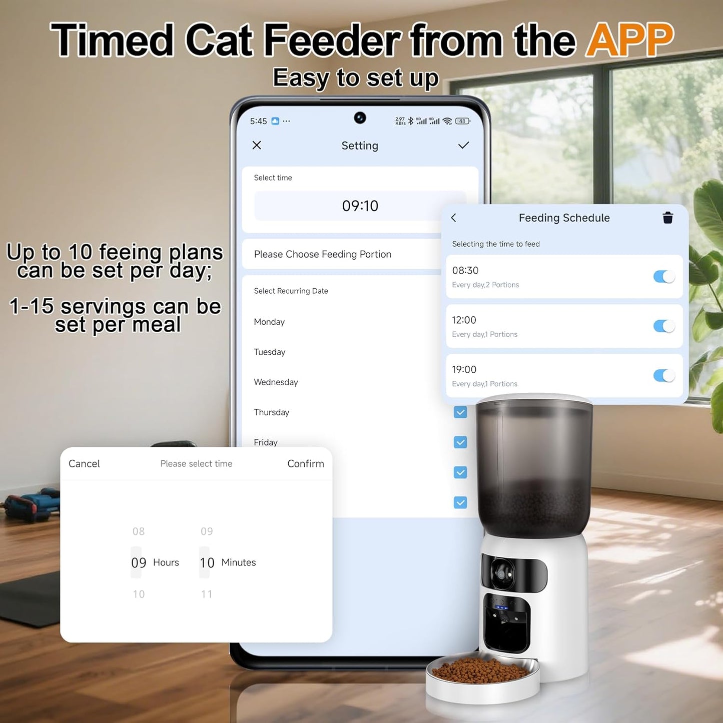 Smart Automatic Pet Feeder with App Control