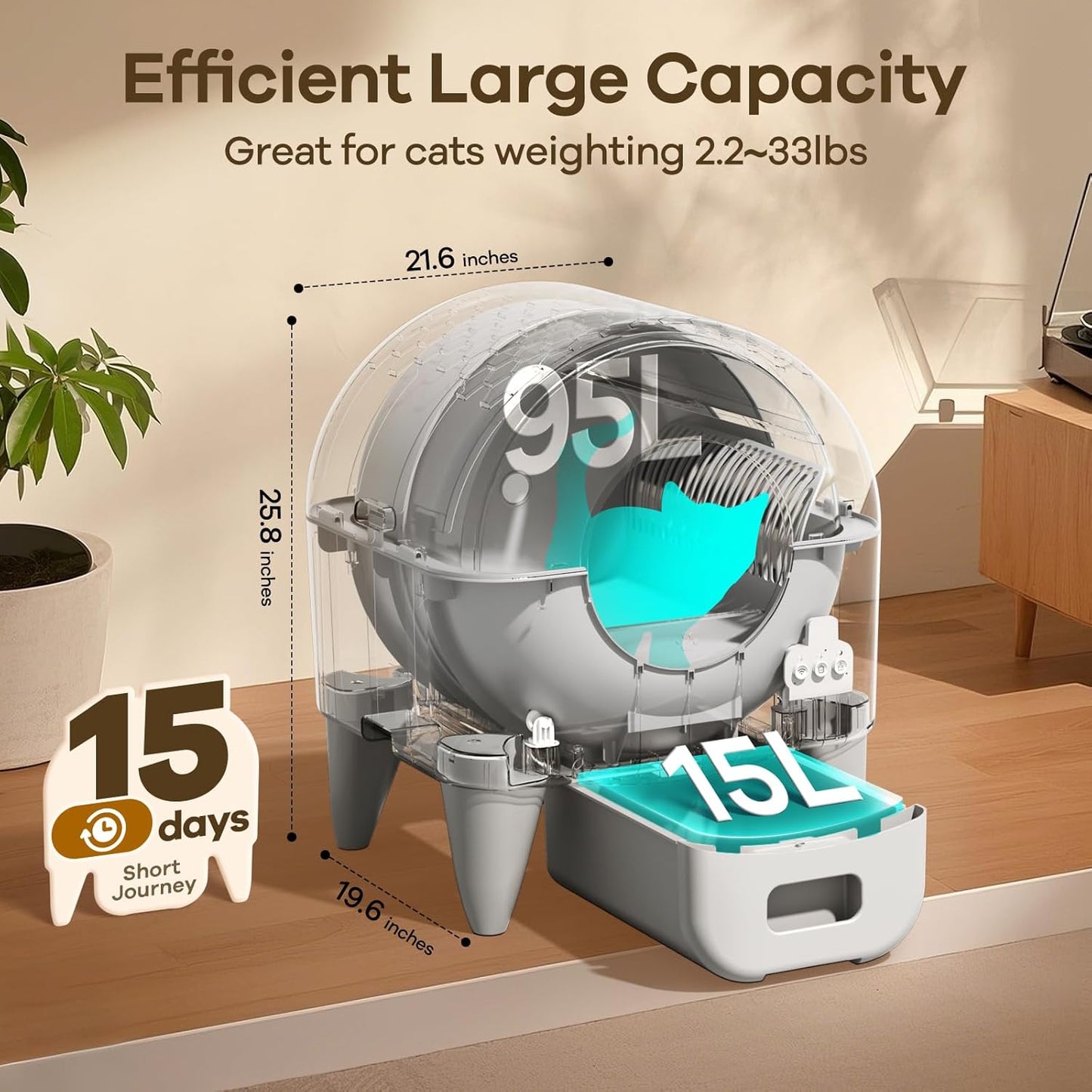 Automatic Self-Cleaning Cat Litter Box
