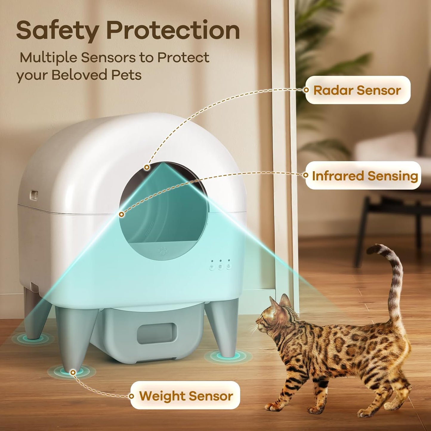 Automatic Self-Cleaning Cat Litter Box