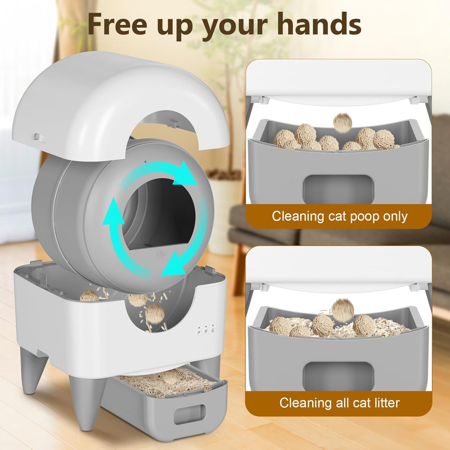 Automatic Self-Cleaning Cat Litter Box