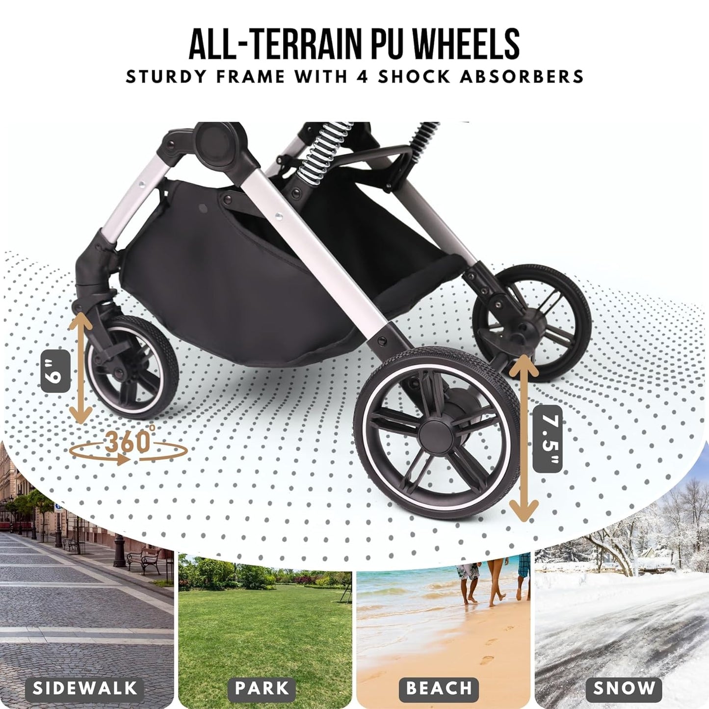 Premium Portable Pet Stroller for Dogs & Cats