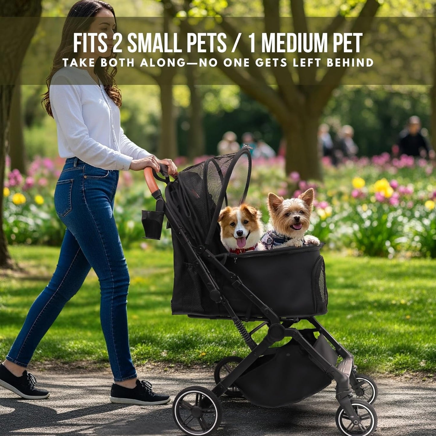 Premium Portable Pet Stroller for Dogs & Cats