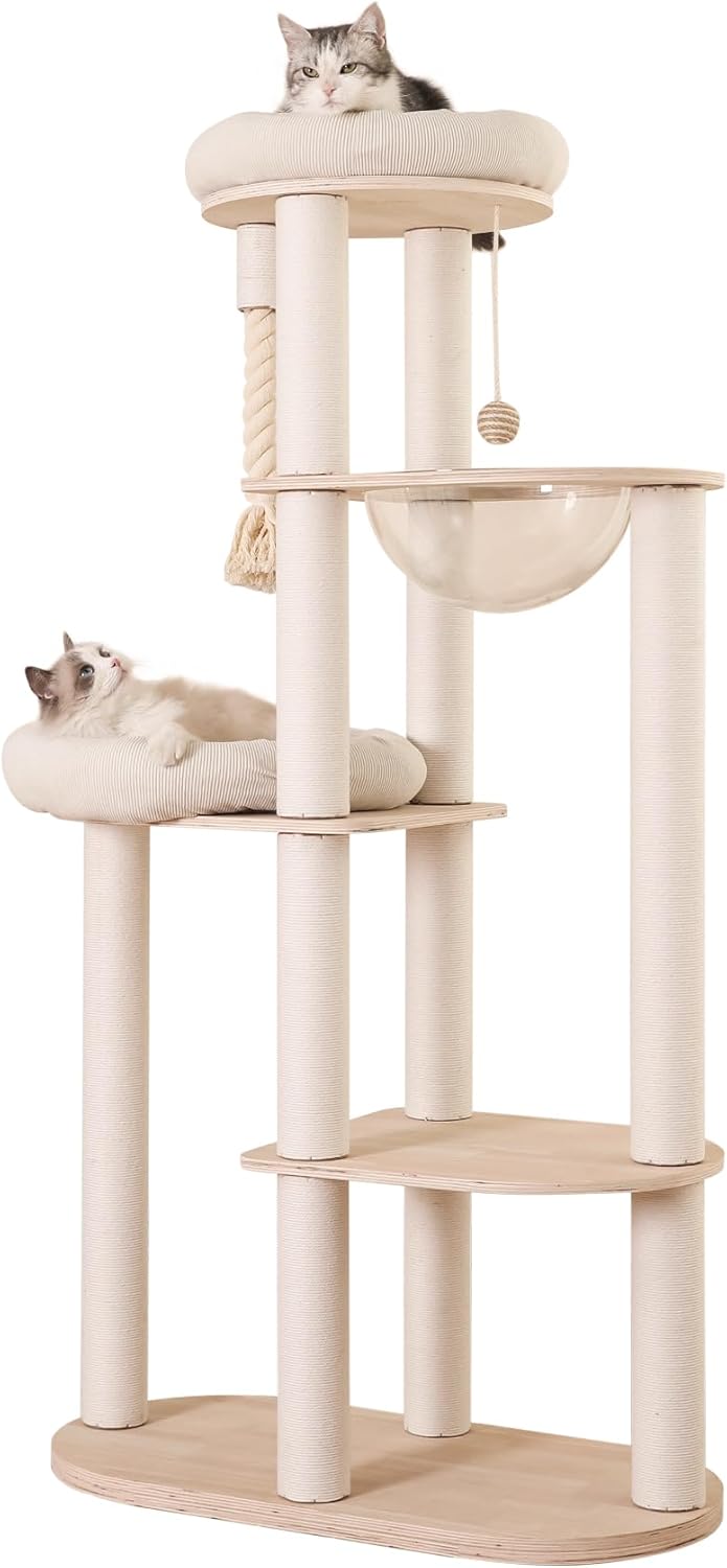 Luxury Cat Tree Tower with Hammocks and Scratching Posts