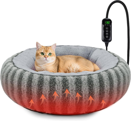 Luxury Heated Cat Bed with Adjustable Temperature