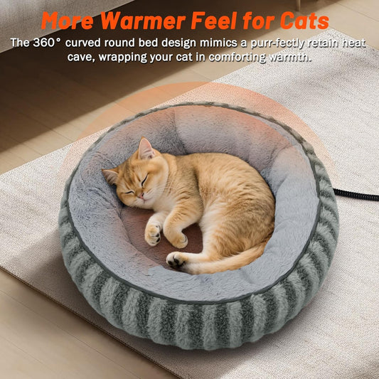 Luxury Heated Cat Bed with Adjustable Temperature