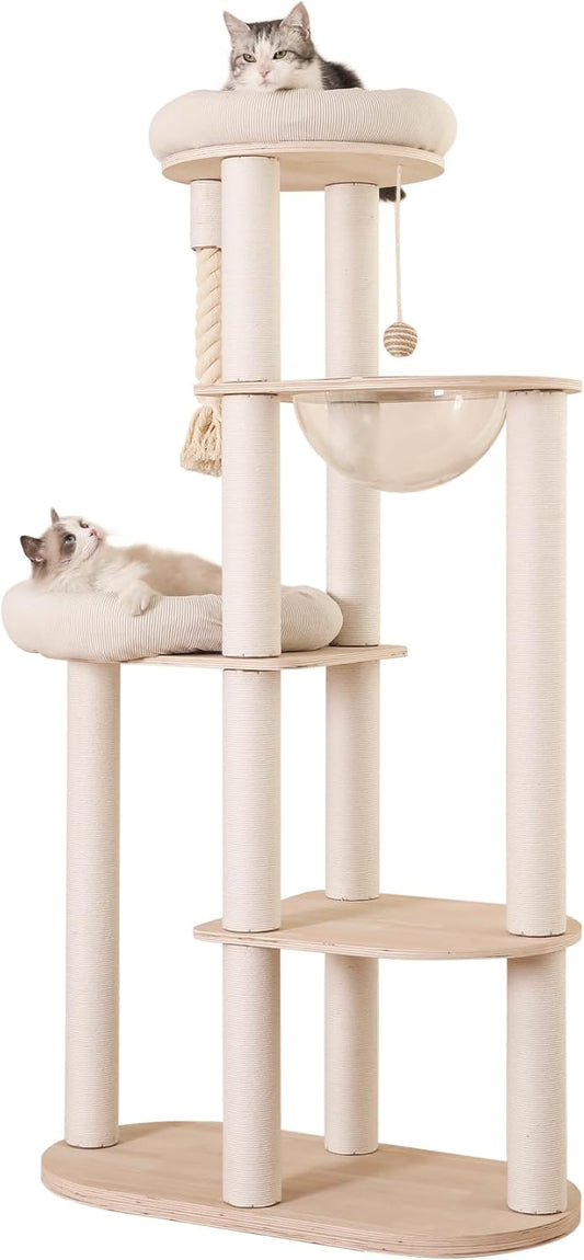 Luxury Cat Tree Tower with Hammocks and Scratching Posts